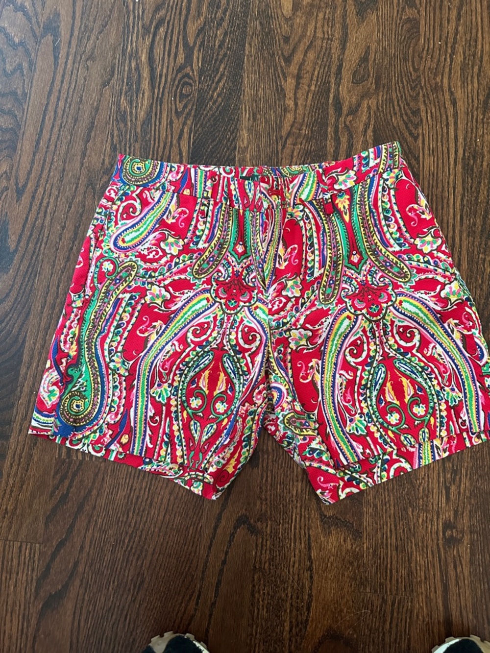 Ralph Lauren Red Paisley Print Women’s Shorts 2 - Picture 3 of 12